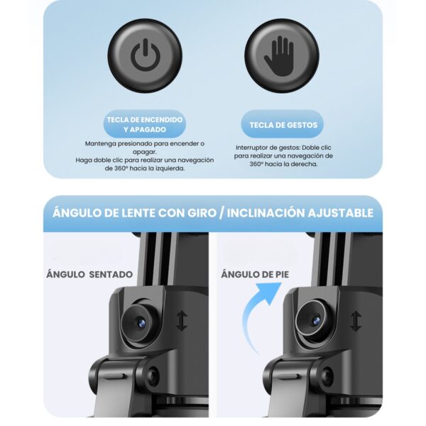 Trípode inteligente con seguimiento de rostro + 2 Luces - Image 8