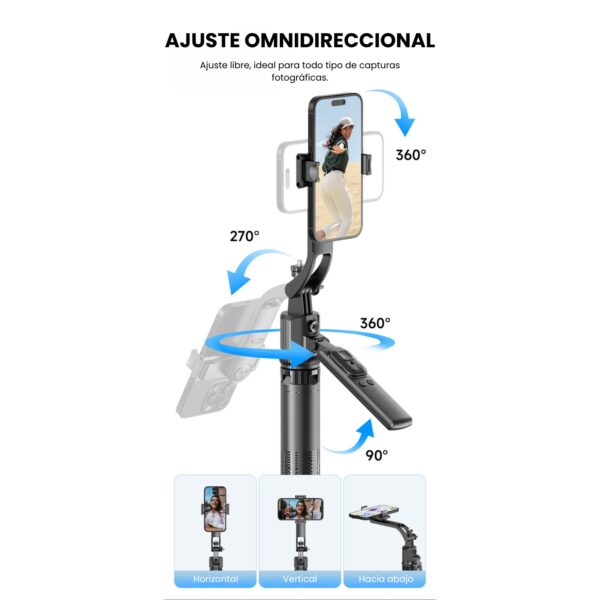 Trípode inteligente con seguimiento de rostro + 2 Luces - Image 5